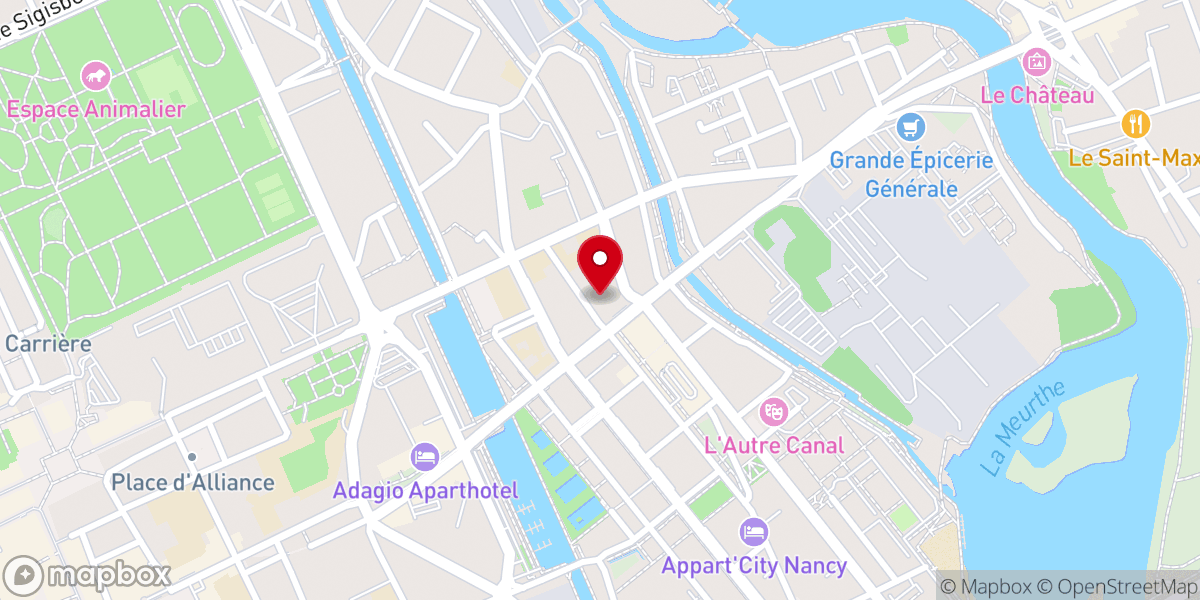 Map showing location of Église Saint-Georges de Nancy