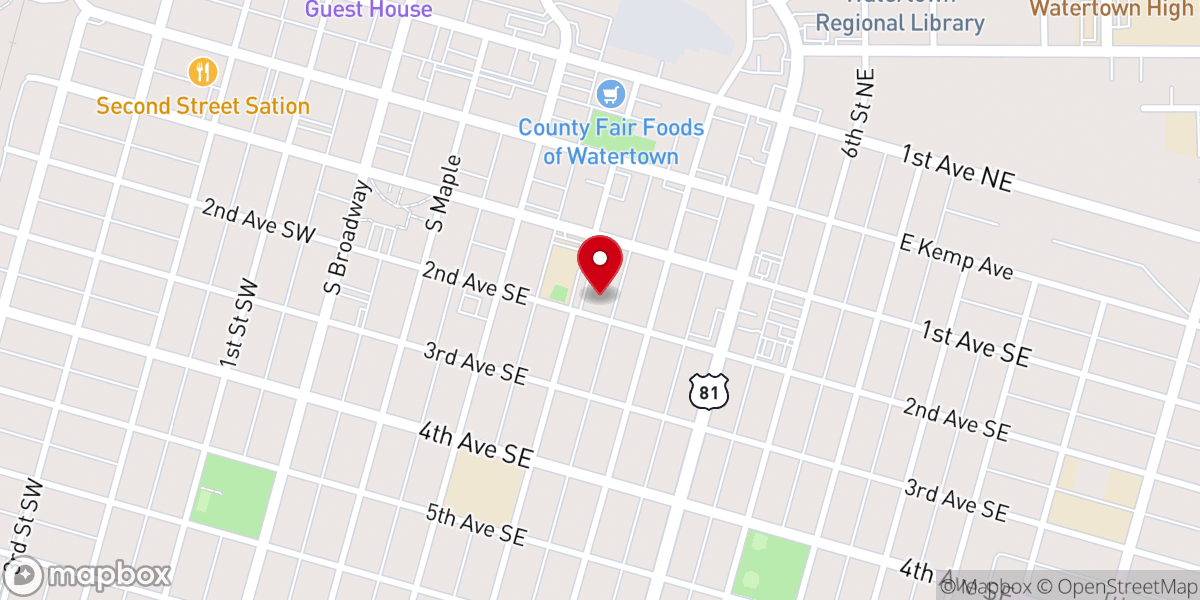 Map showing location of Ave Maria Pastorate