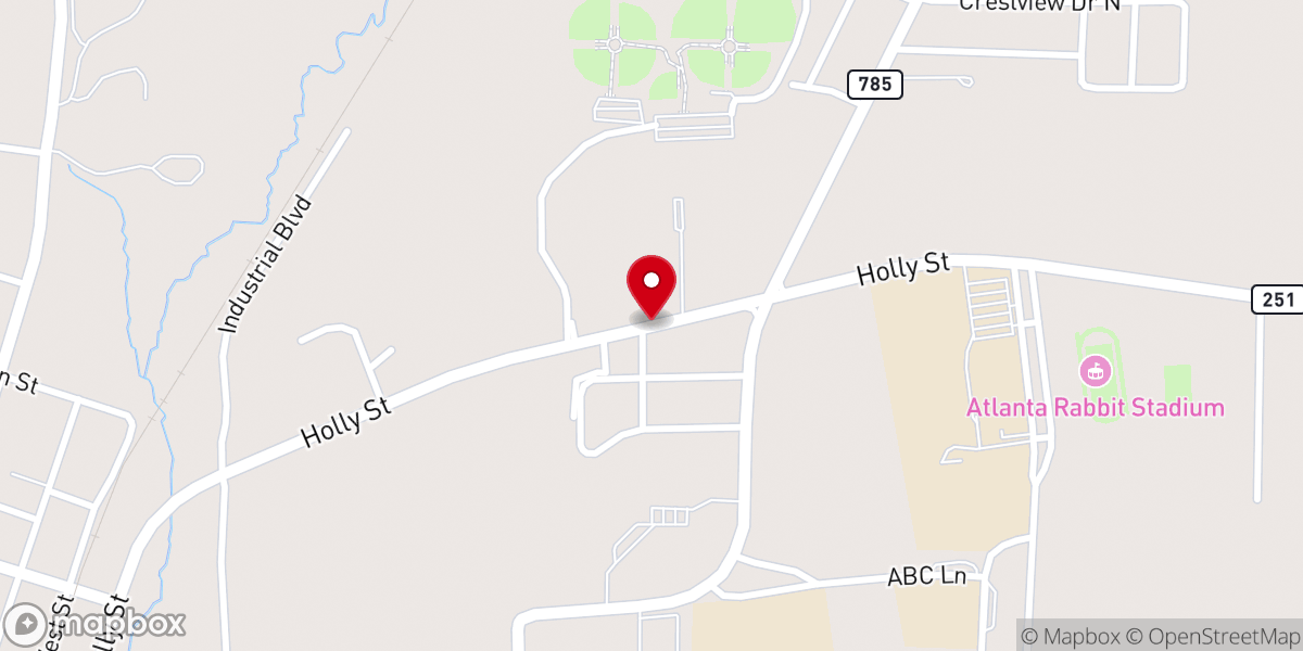 Map showing location of Holly Street Church of God