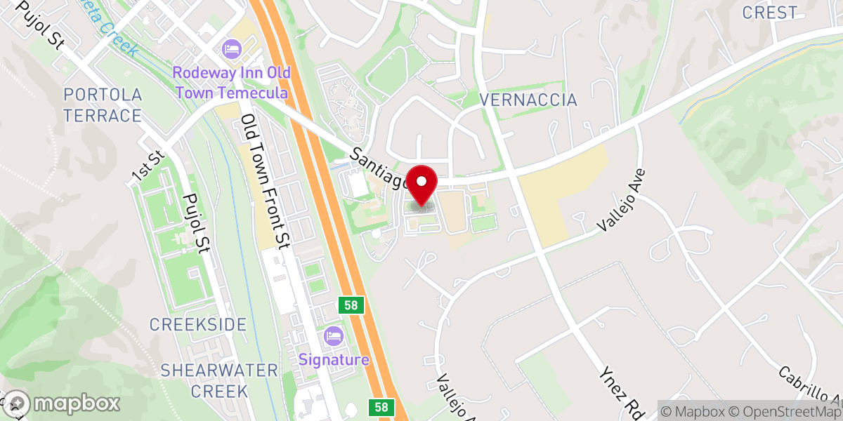 Map showing location of Reliance Church