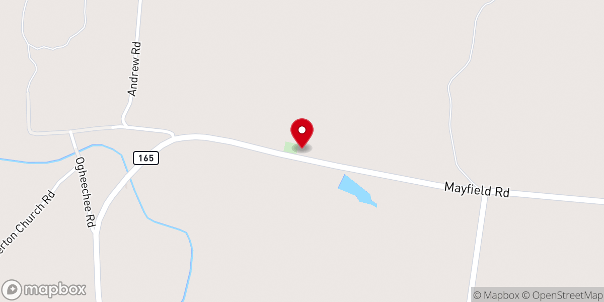 Map showing location of Mill Rock Missionary Baptist Church
