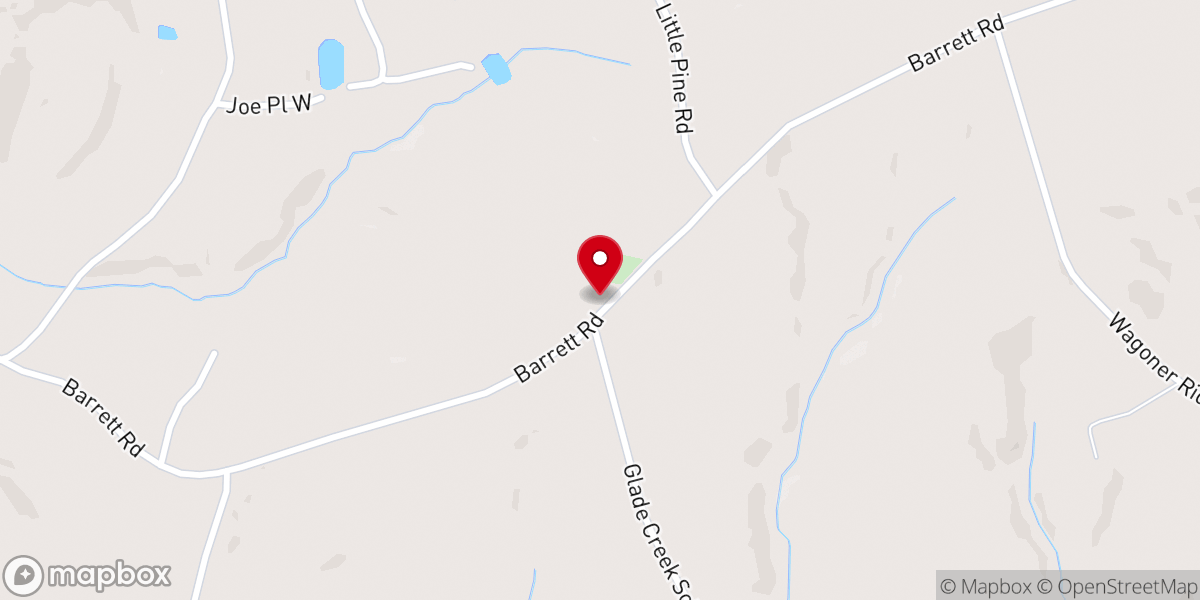 Map showing location of Little Pine Church of the Brethren
