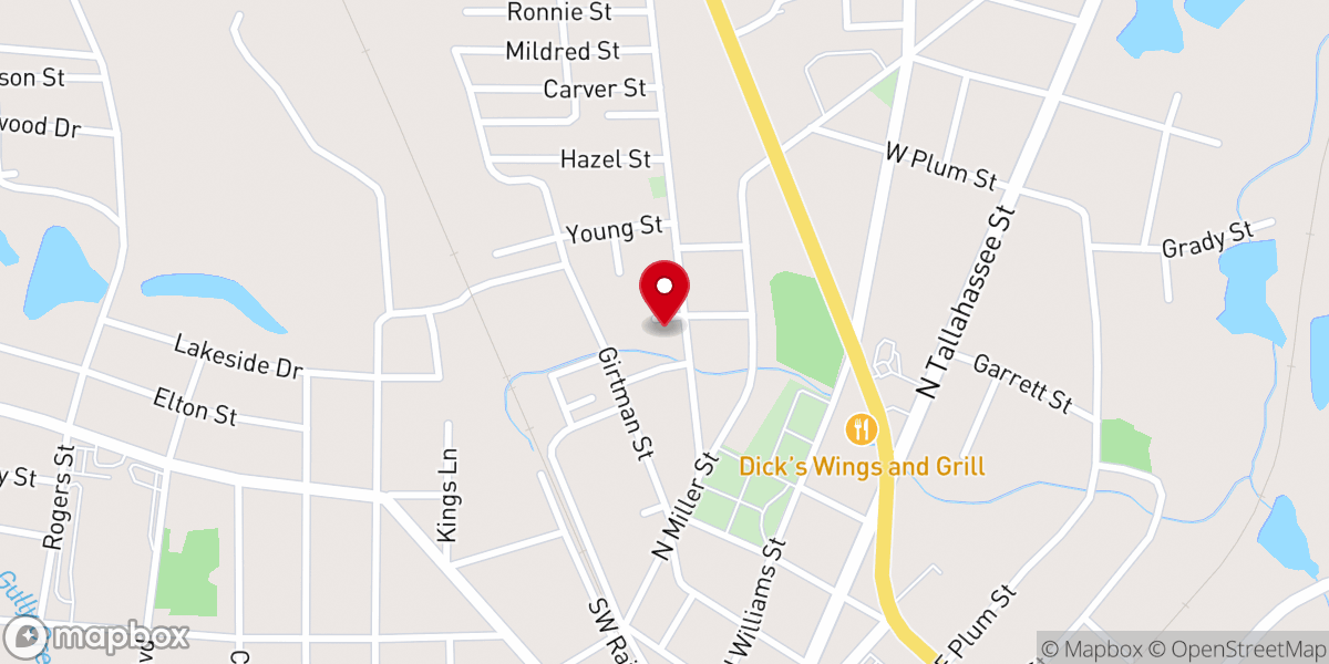 Map showing location of St. James A.M.E. Church