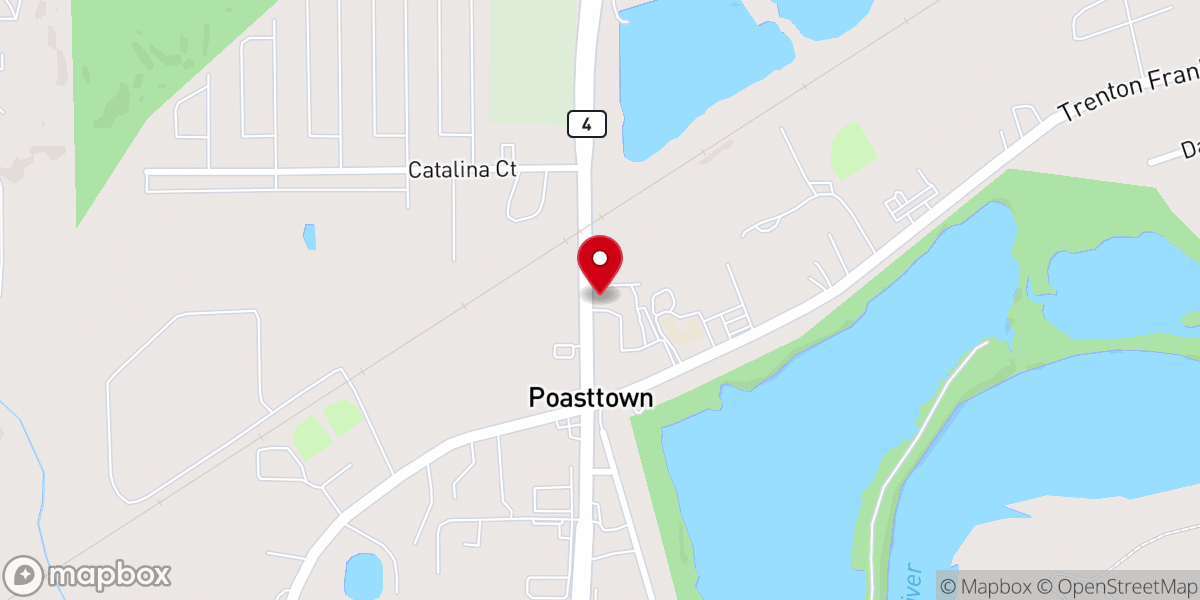 Map showing location of Poasttown First Church of God