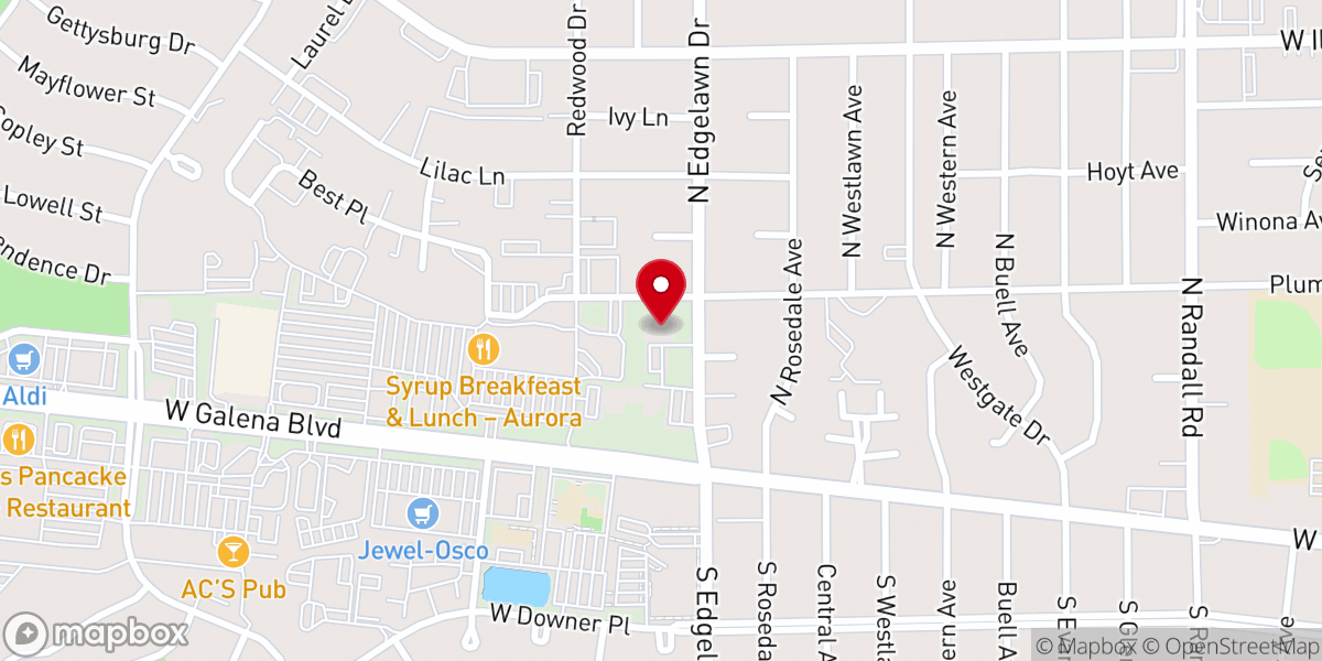 Map showing location of Temple B'nai Israel