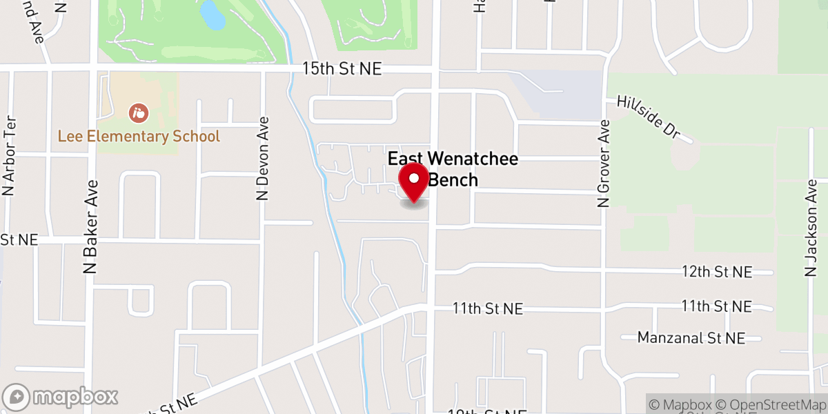 Map showing location of Bethel Baptist Church