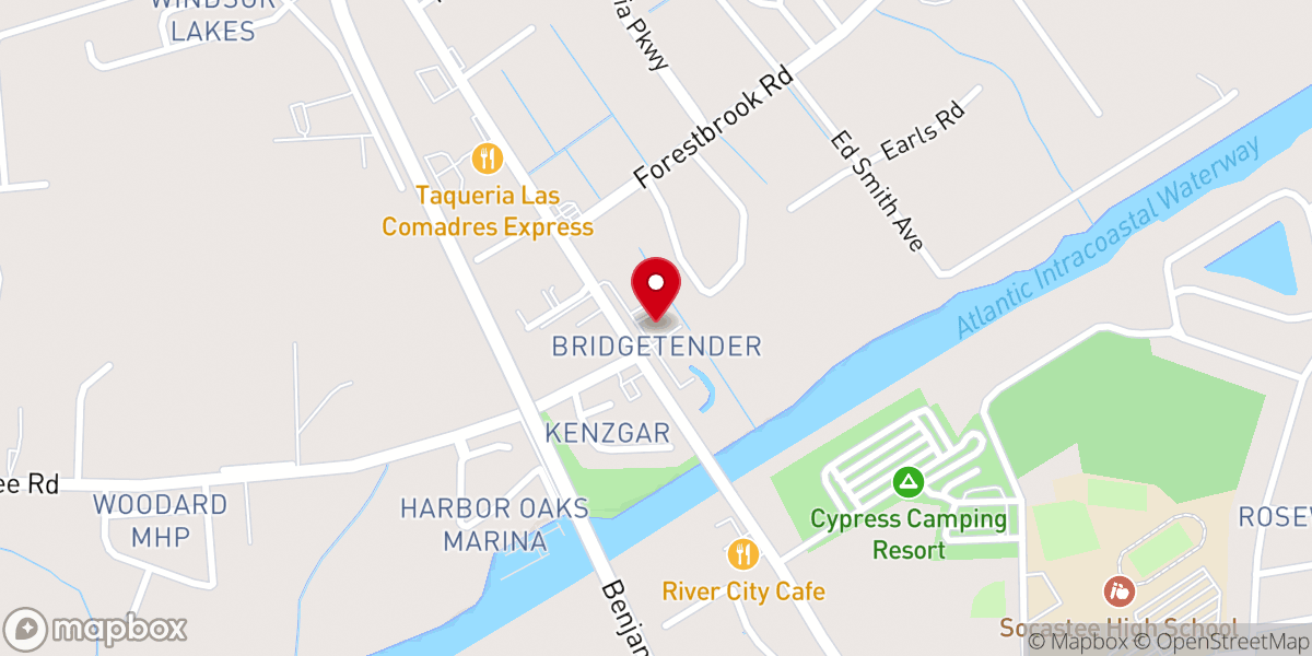 Map showing location of Palmetto Shores Church