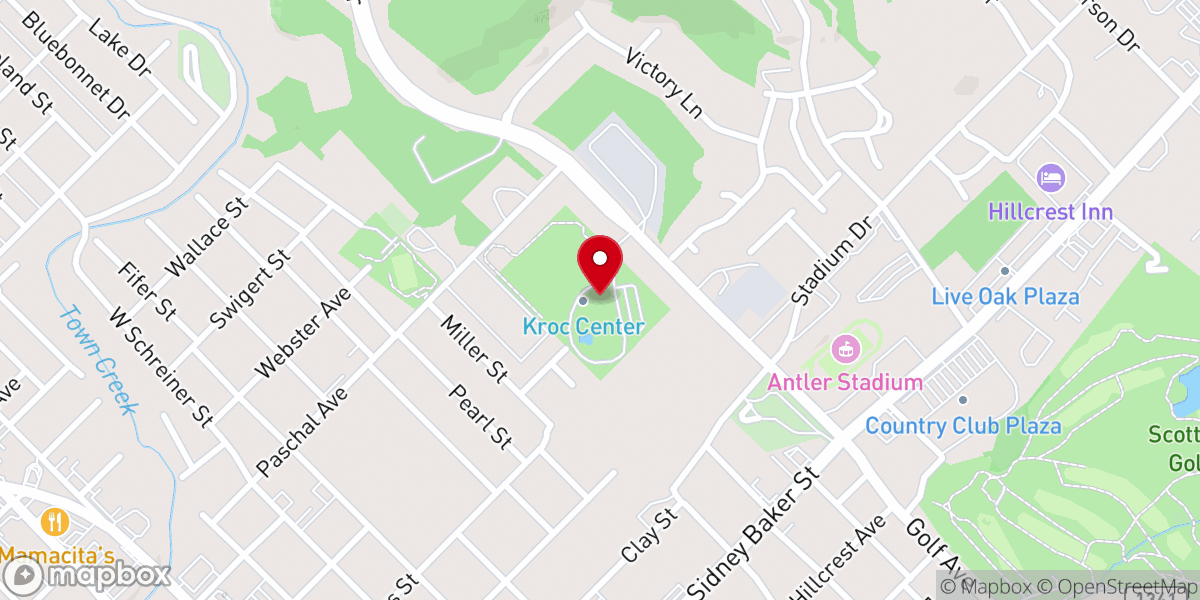 Map showing location of The Salvation Army Kroc Center Kerrville