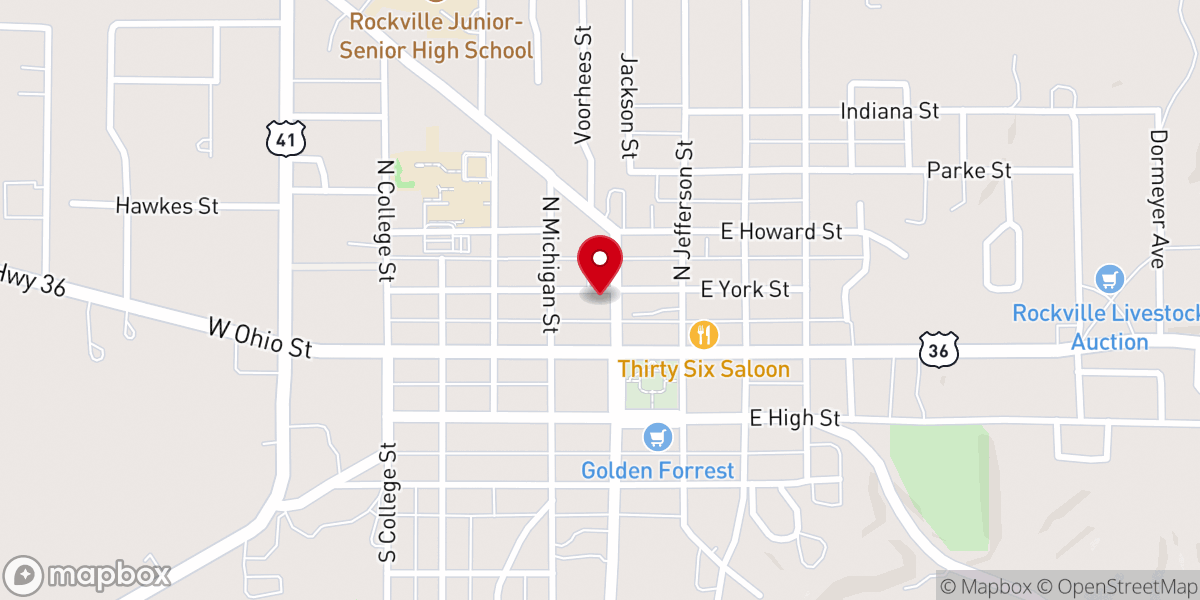 Map showing location of Rockville First United Methodist Church