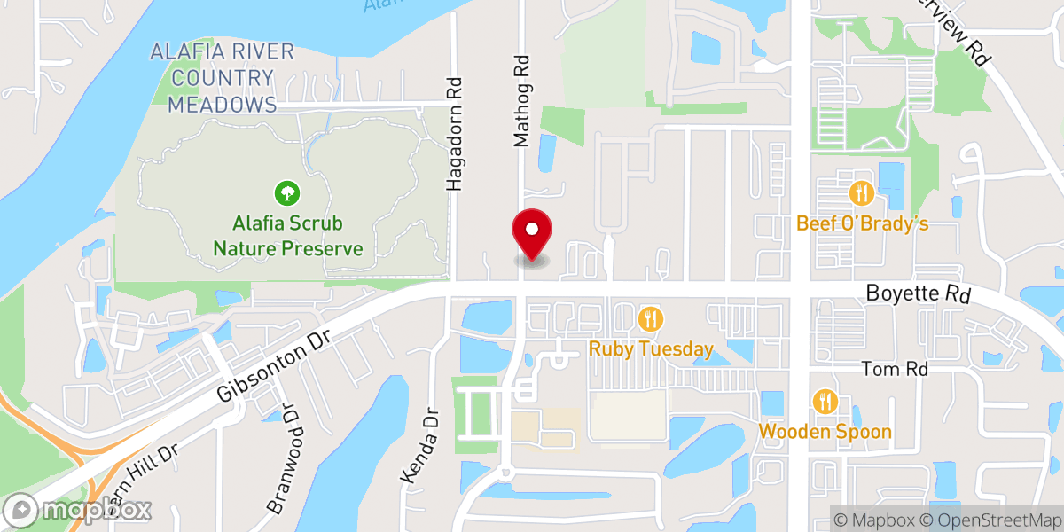 Map showing location of Church of Nazarene Riverview