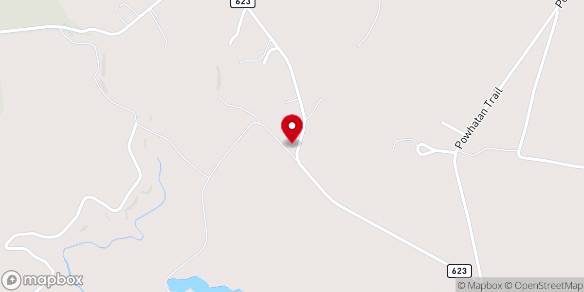 Map showing location of Union Hope Baptist Church