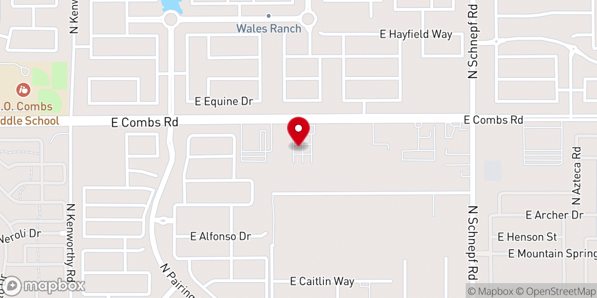 Map showing location of Calvary Chapel Desert Streams