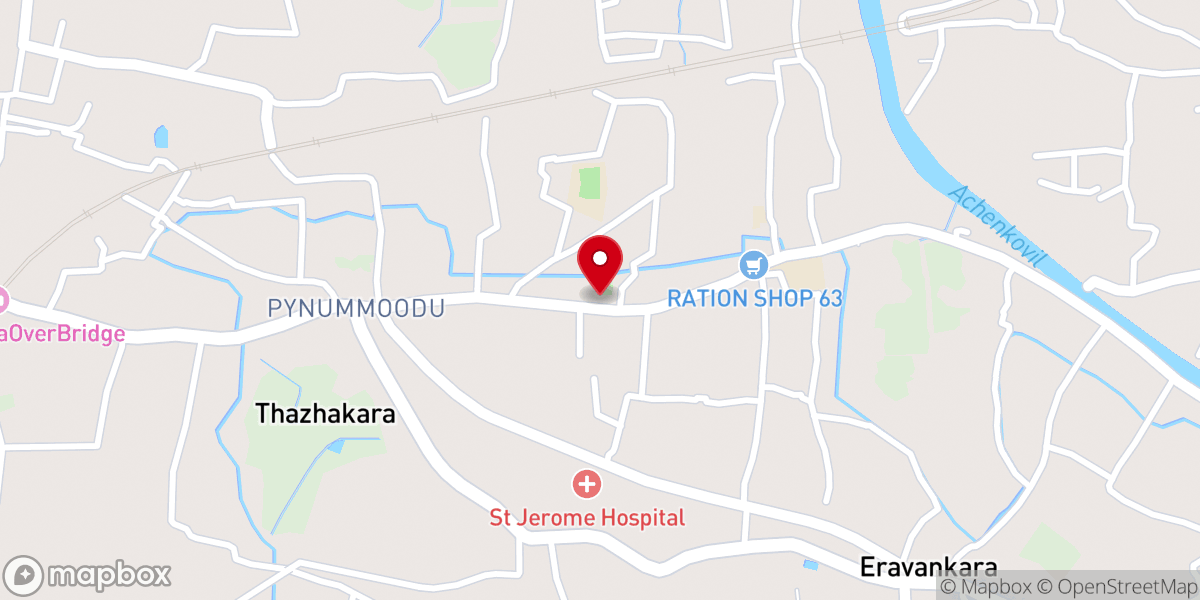 Map showing location of St. George Orthodox Church