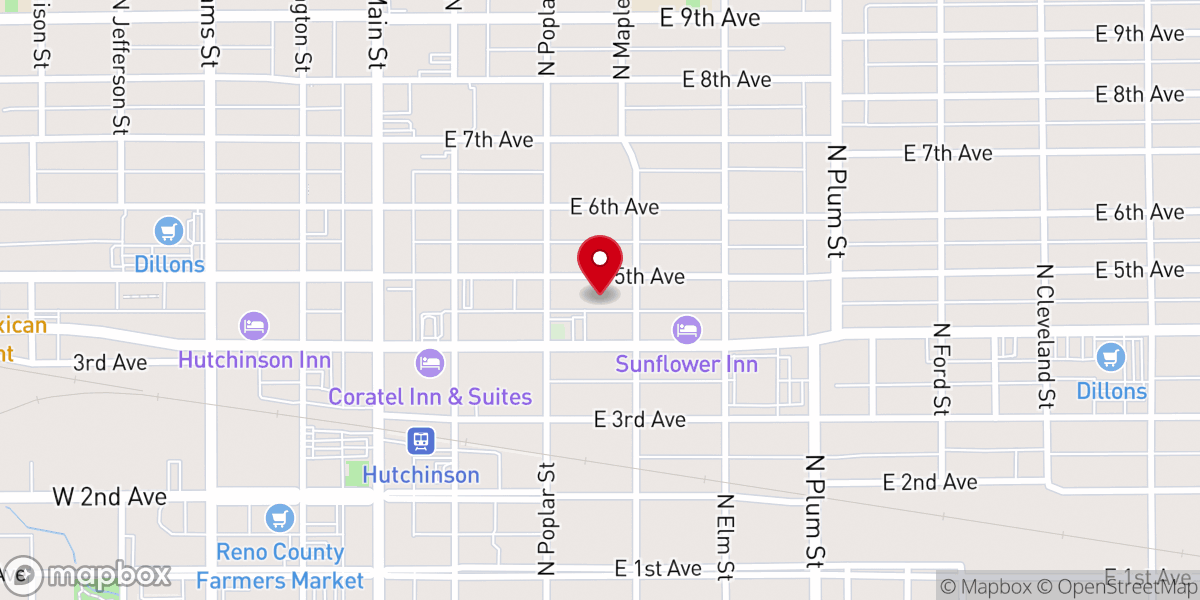 Map showing location of St Teresa's Catholic Church