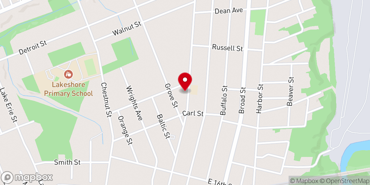 Map showing location of Saint Francis Cabrini Catholic Church