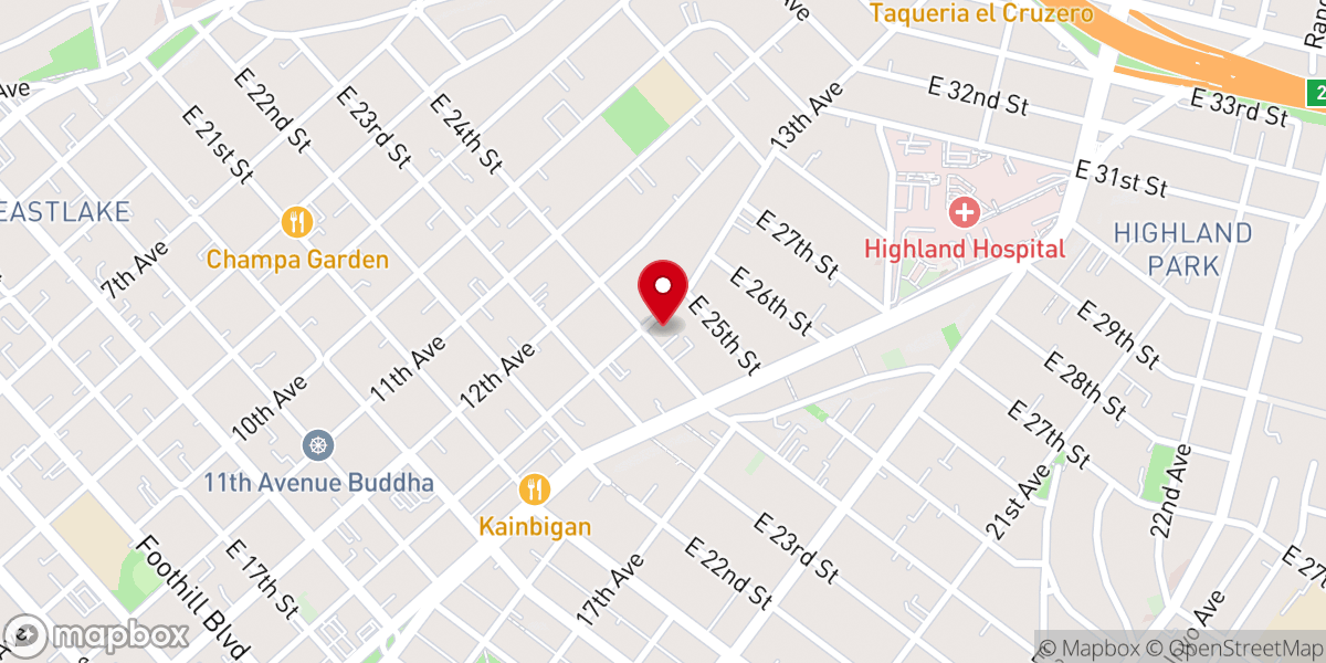Map showing location of Church of Christ