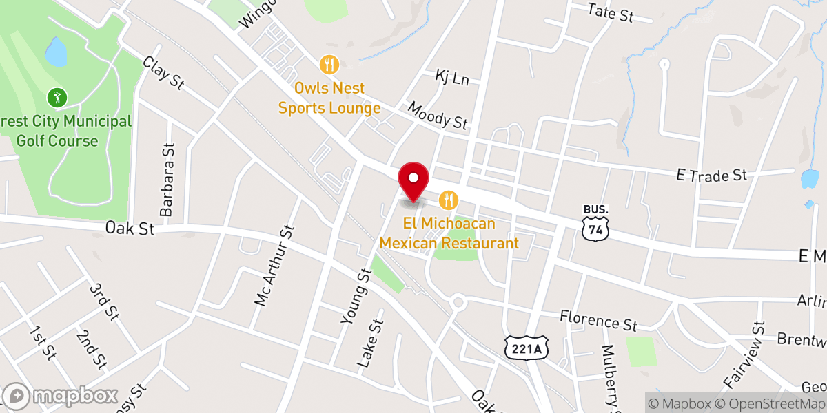 Map showing location of Village Chapel