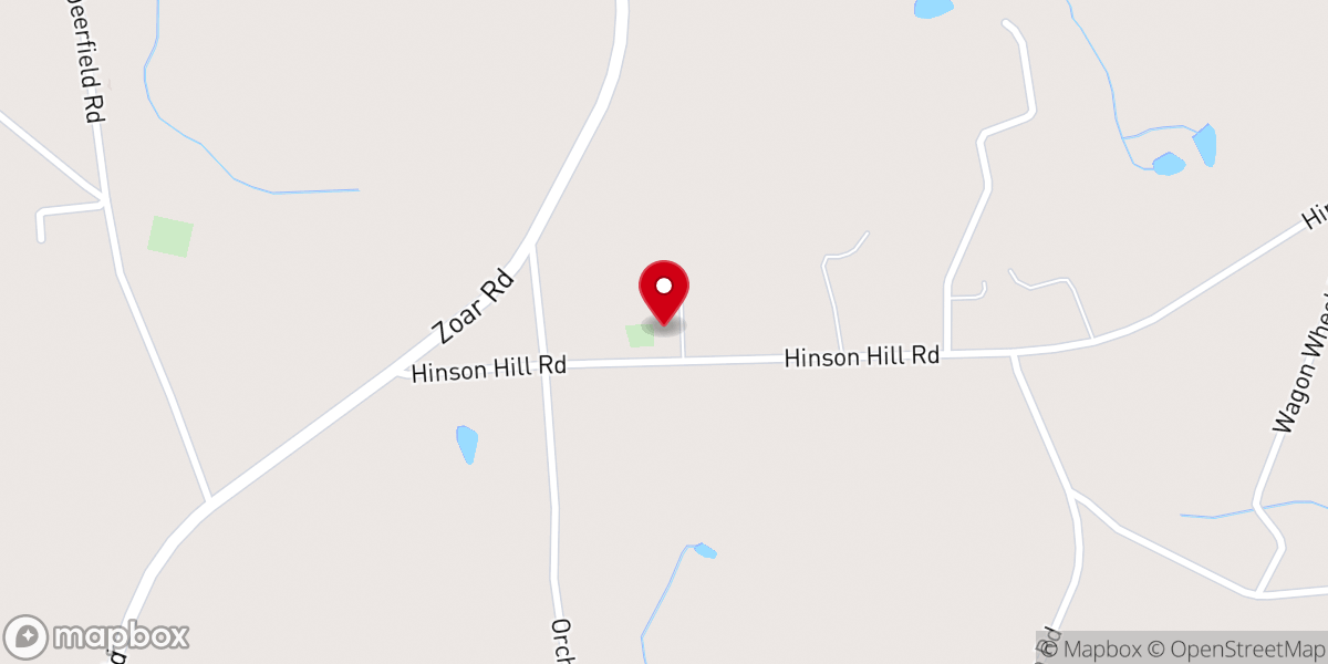 Map showing location of McClain Grove Baptist Church