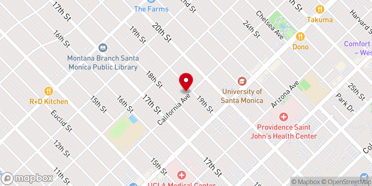 Map showing location of Temple Beth Shir Shalom