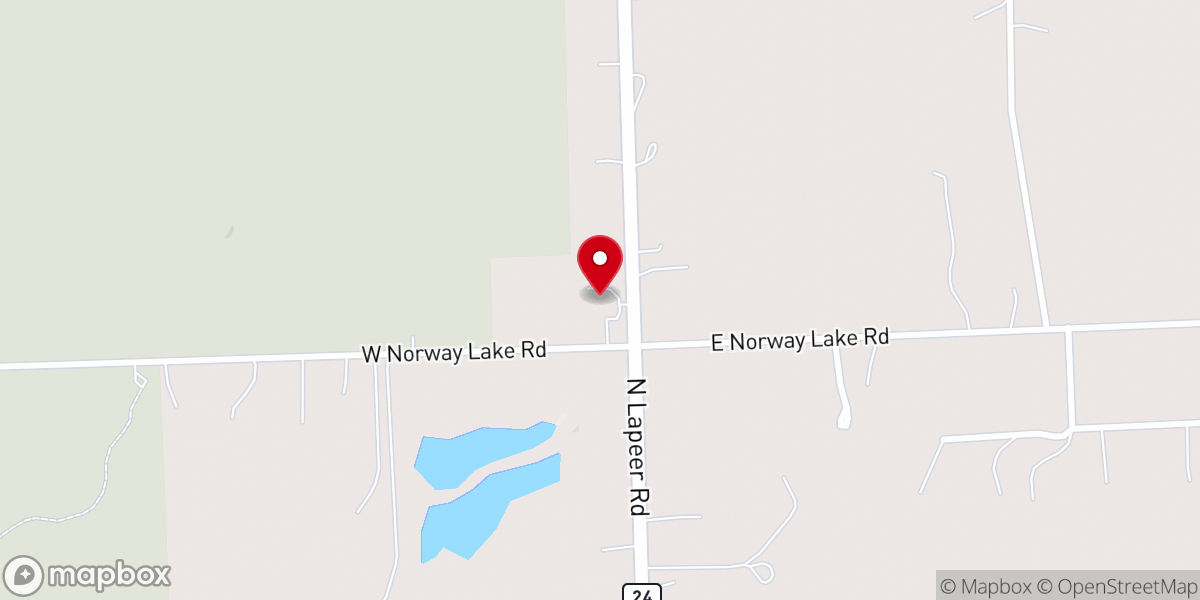 Map showing location of Deerfield Church of Christ