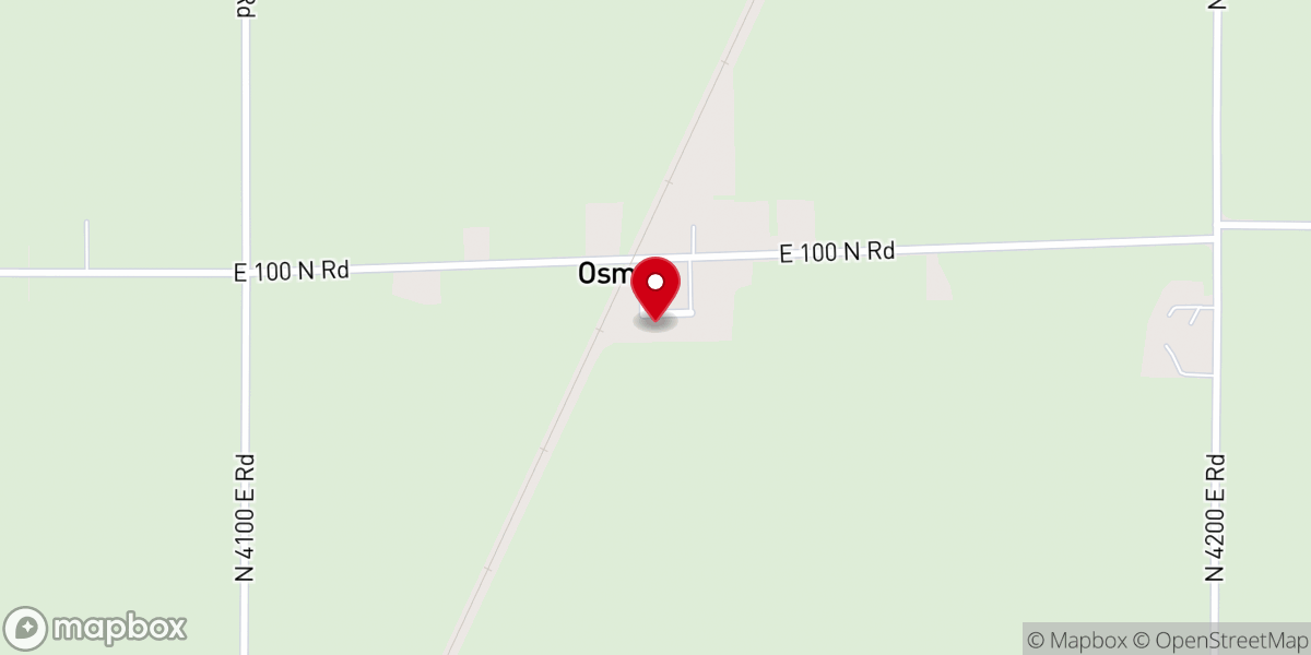 Map showing location of Immanuel Lutheran of Osman