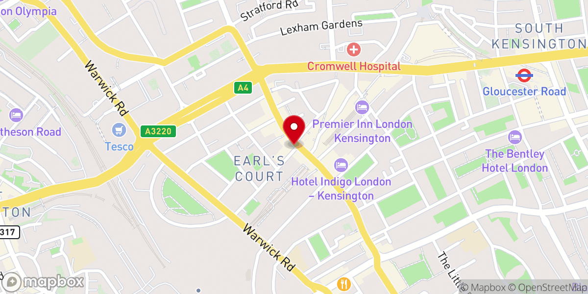 Map showing location of Islamic Prayer Room