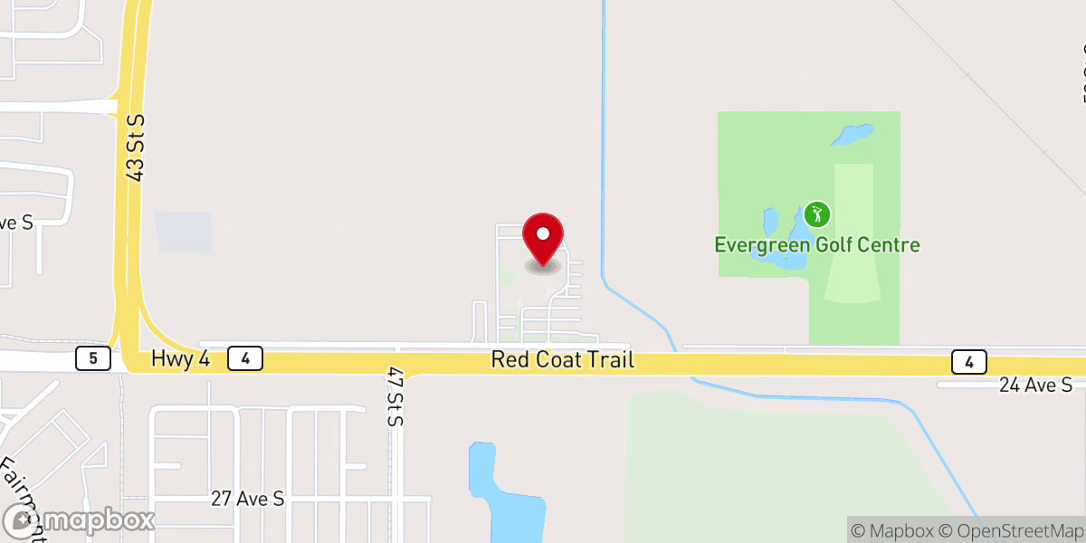 Map showing location of Evangelical Free Church of Lethbridge