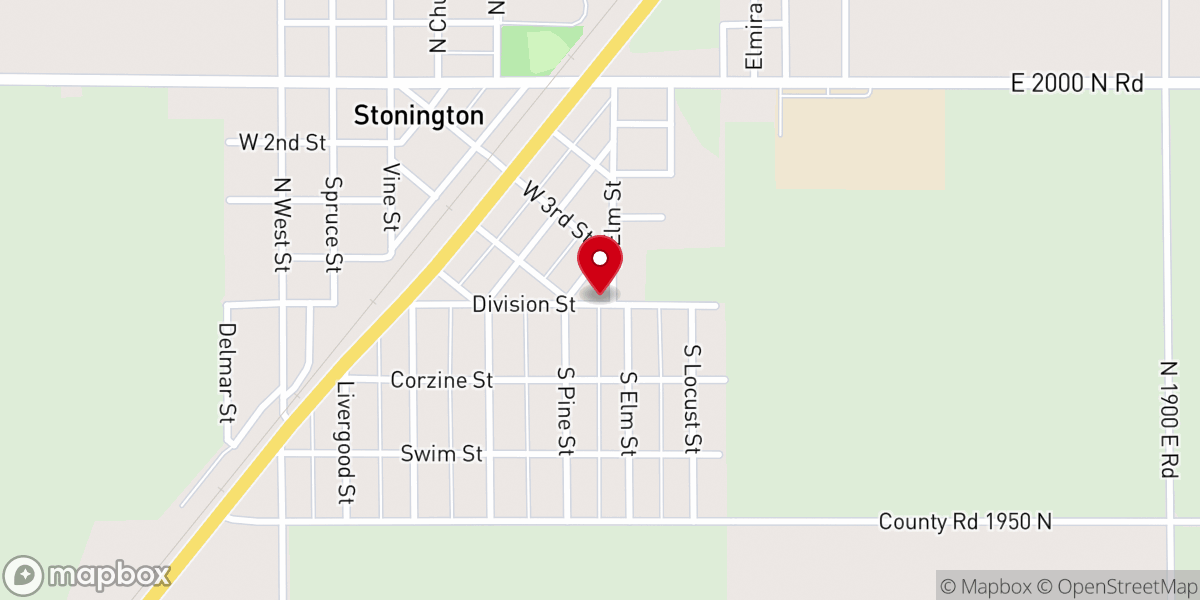 Map showing location of Holy Trinity Catholic Church