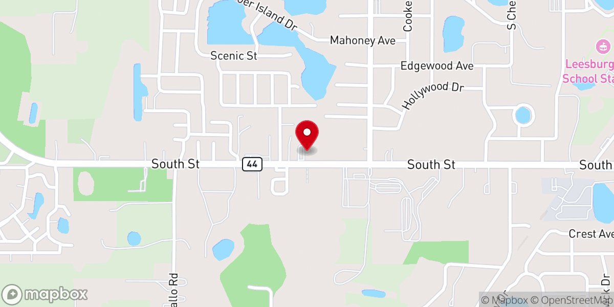 Map showing location of Leesburg Missionary Baptist Church