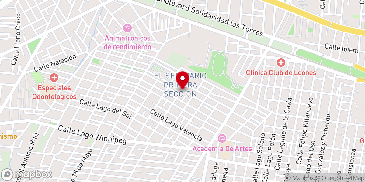 Map showing location of Centro Cristiano Casa de Adoración