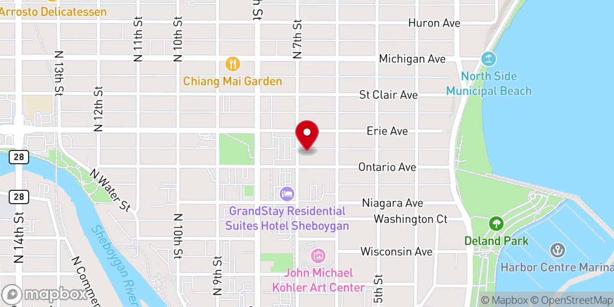 Map showing location of Grace Episcopal Church