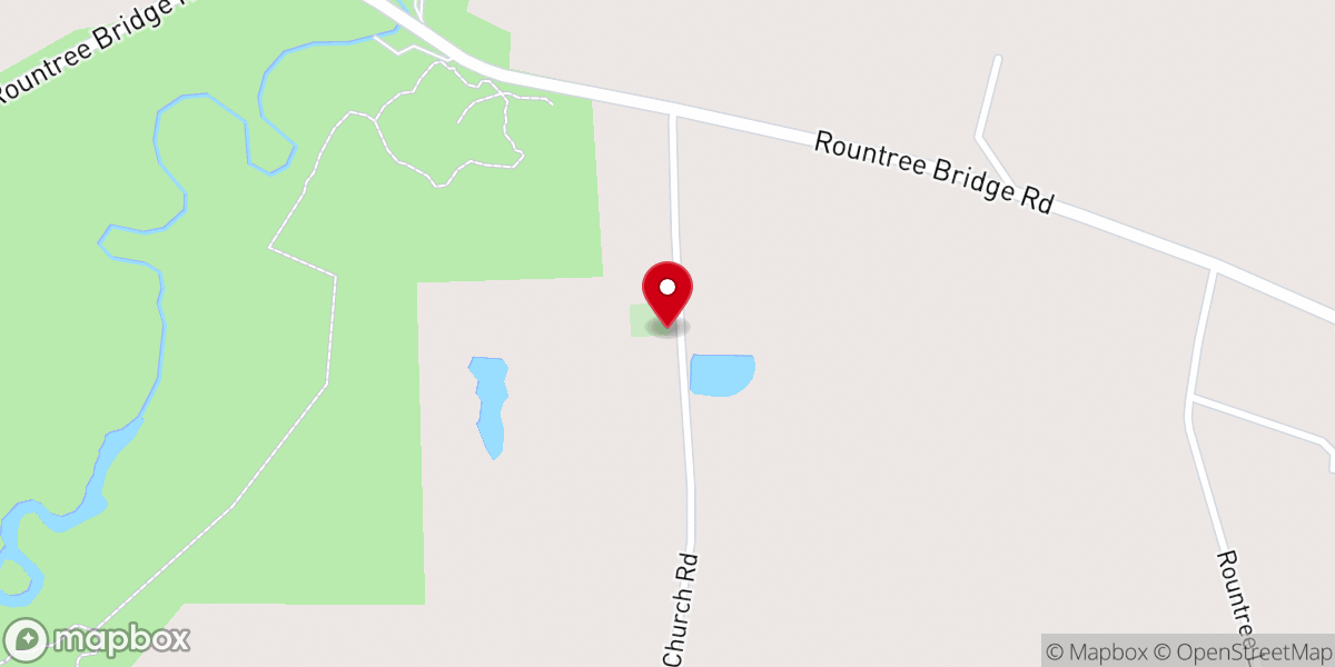 Map showing location of Evergreen Church