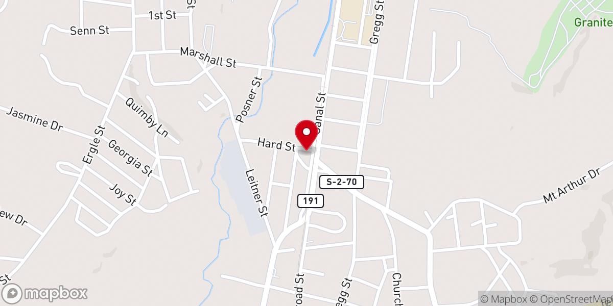 Map showing location of St. Paul's Episcopal Church