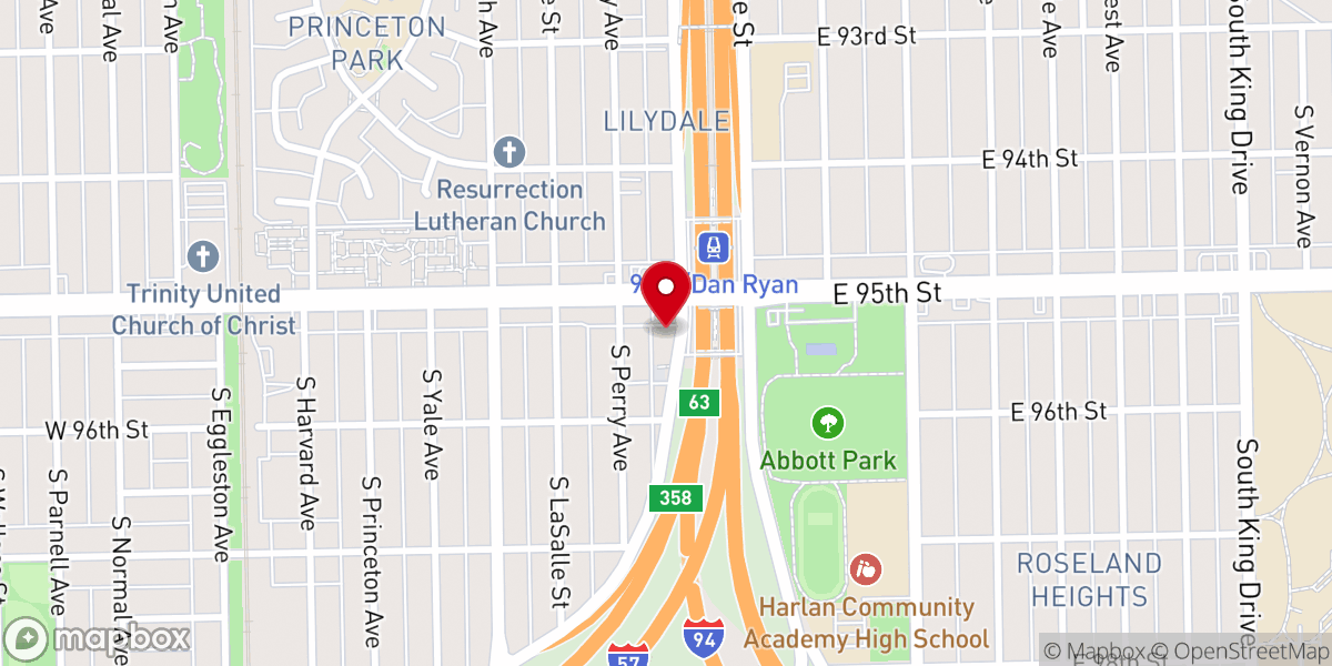 Map showing location of Christ Temple Missionary Baptist Church