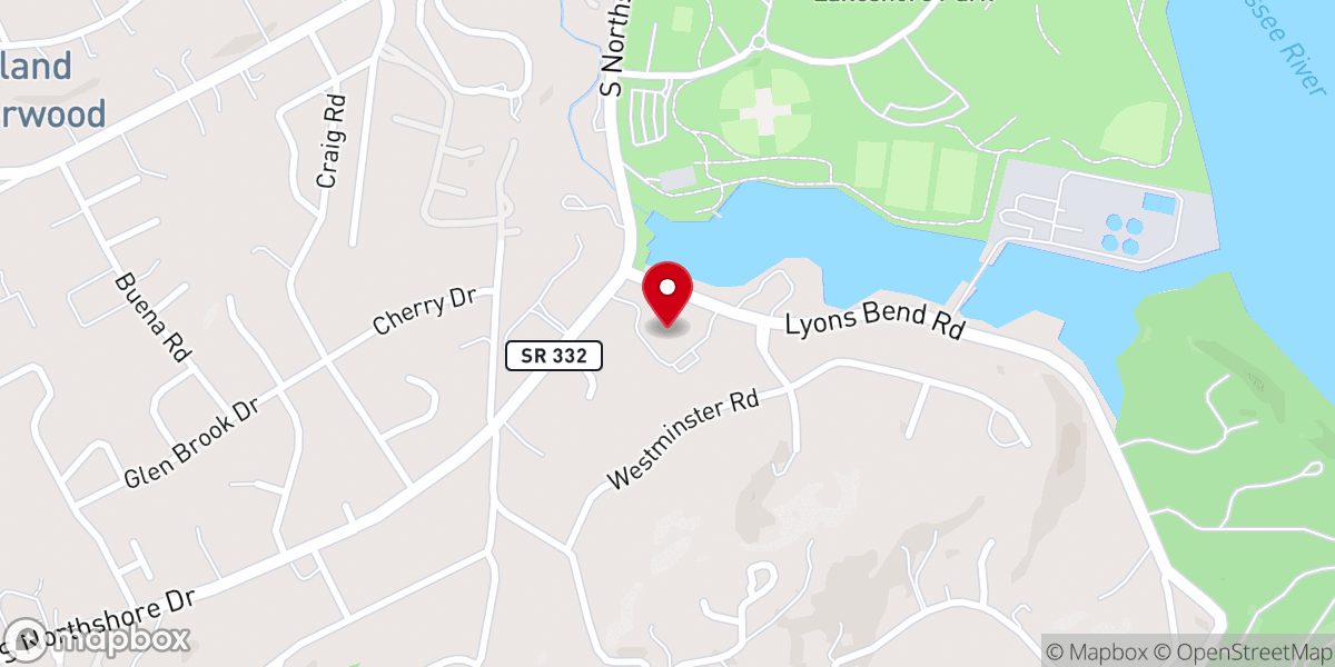 Map showing location of Westminster Presbyterian Church