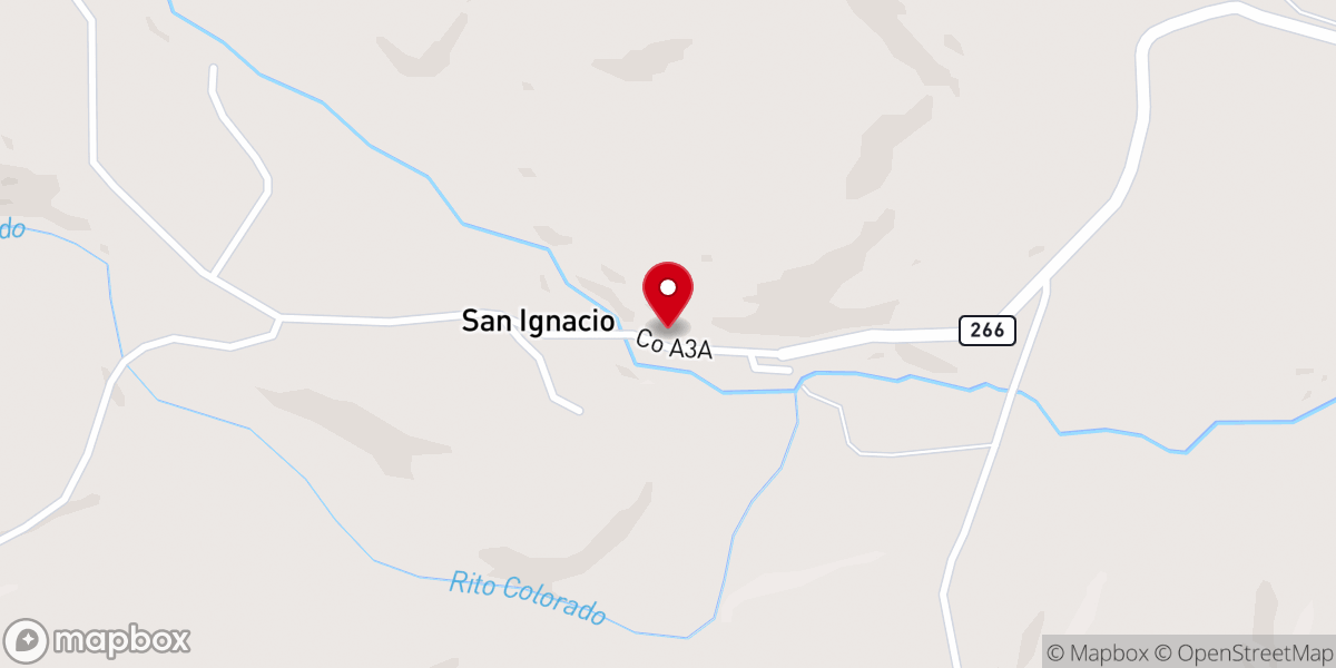 Map showing location of San Ignacio Mission Church