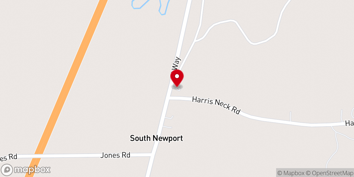 Map showing location of Smallest Church in America