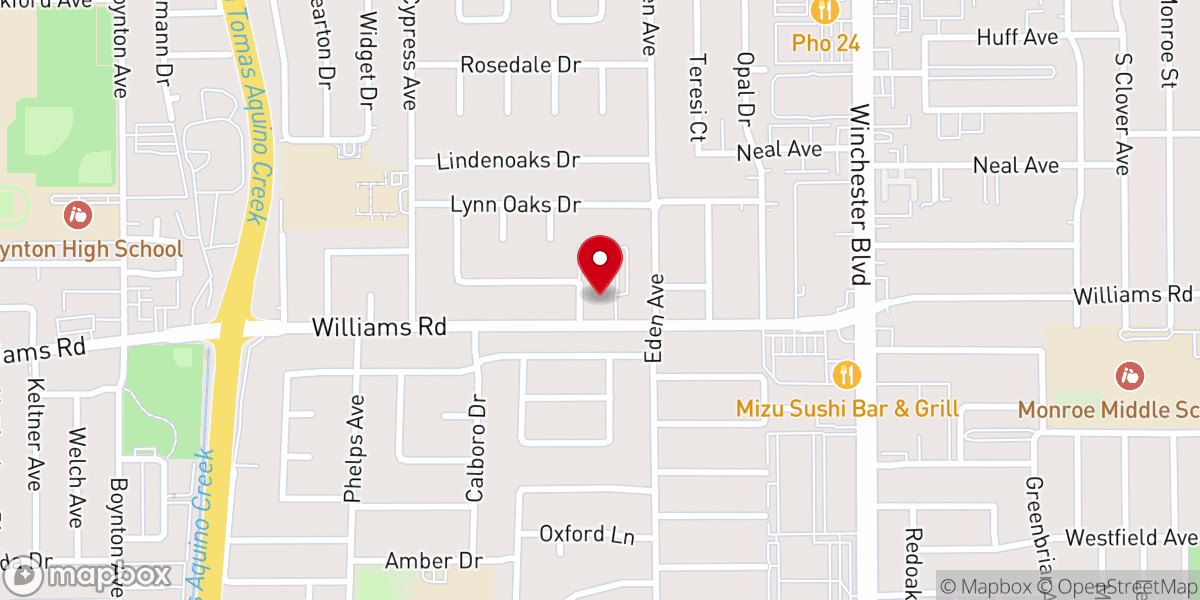 Map showing location of Central Church of the Nazarene