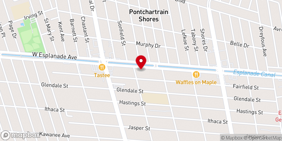 Map showing location of Hope Church NOLA