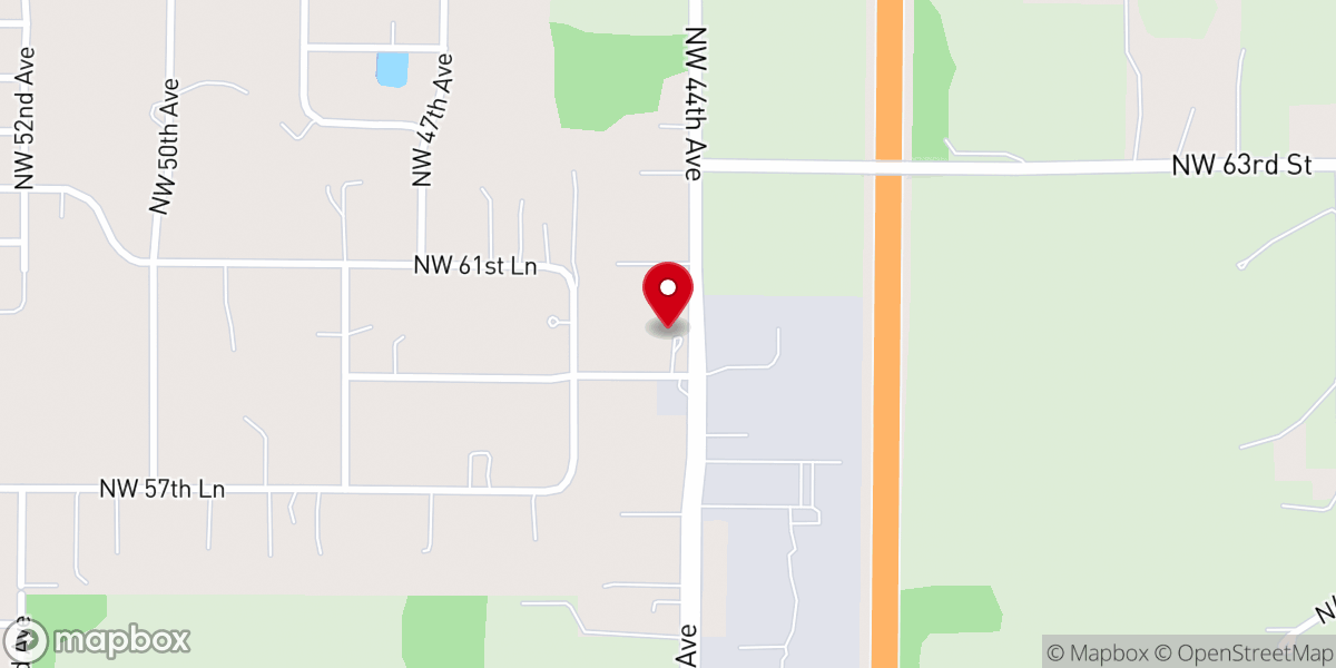 Map showing location of The Life Center Church Ocala