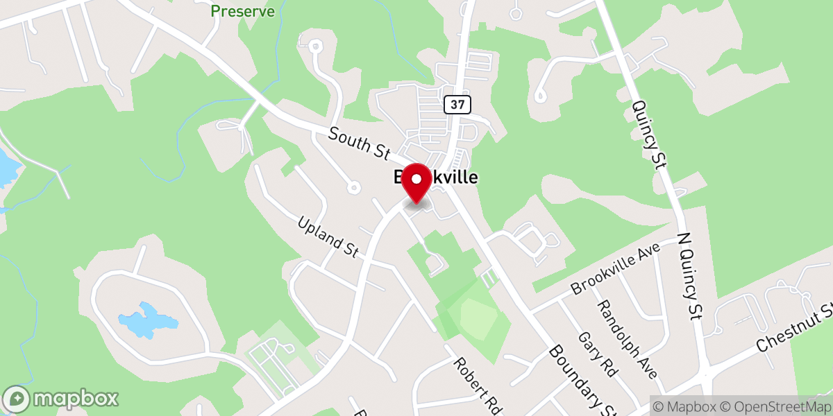 Map showing location of Brookville Bible Church