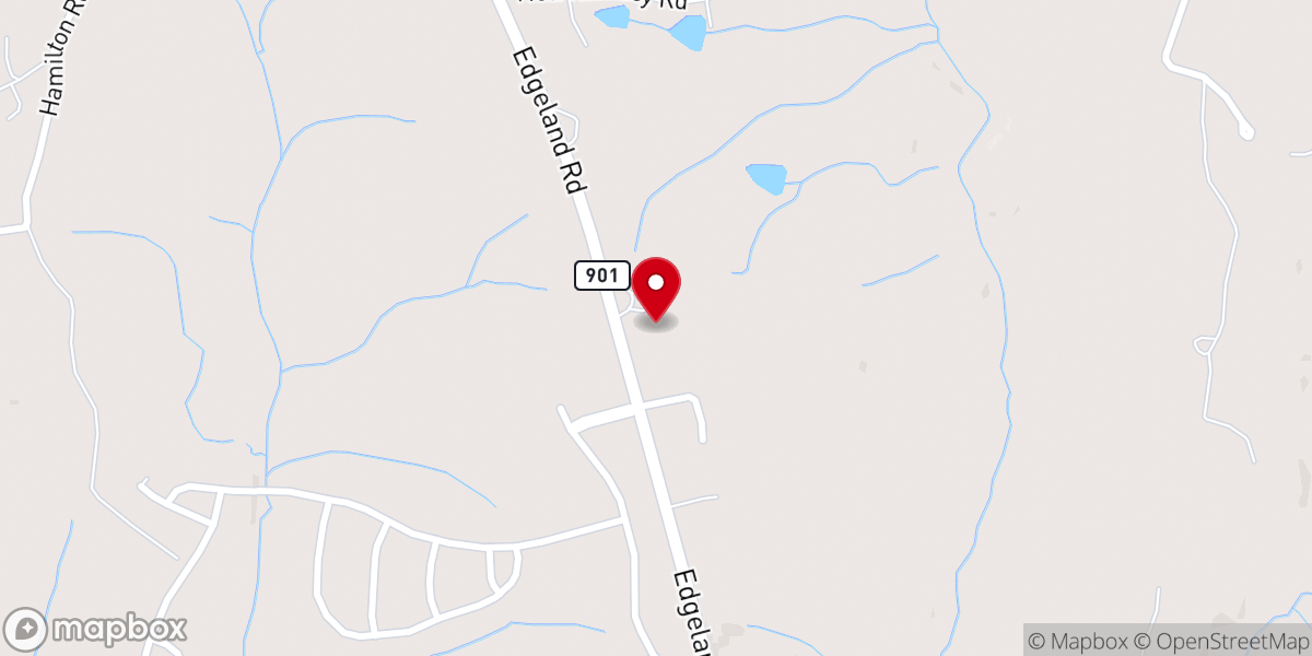 Map showing location of Big Calvary Baptist Church