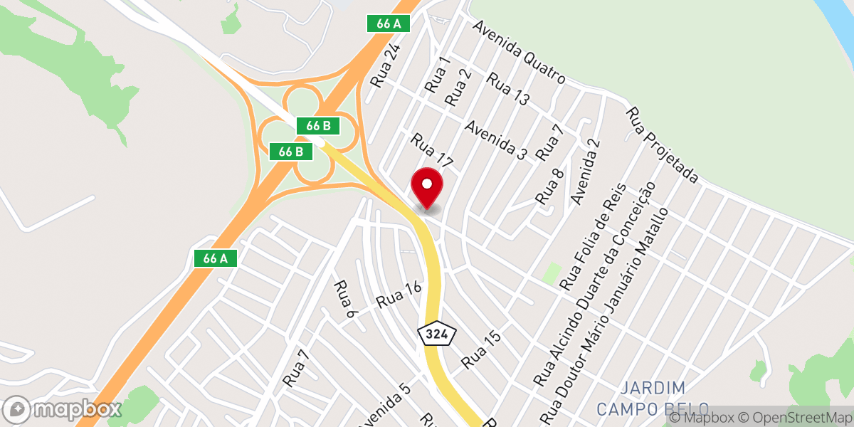 Map showing location of Assembléia de Deus Além da Esperança