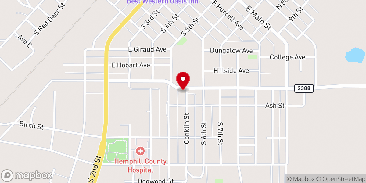 Map showing location of Central Baptist Church Parsonage