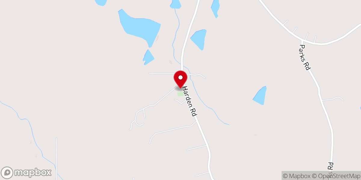 Map showing location of Pine Chapel Church