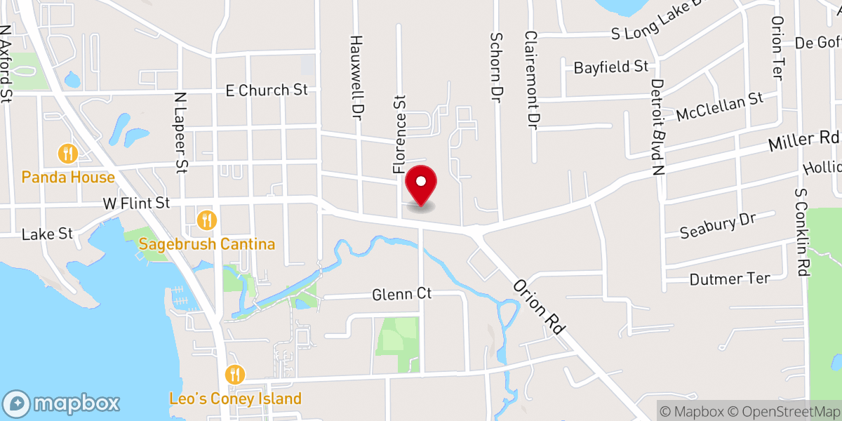 Map showing location of Community of Christ - Lake Orion