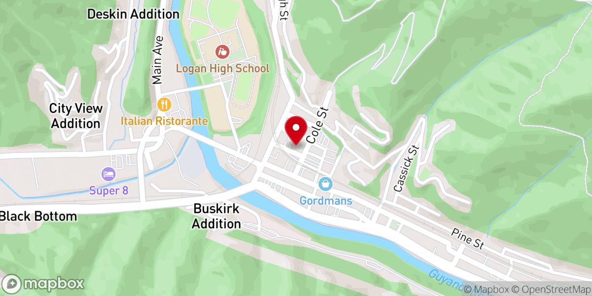 Map showing location of Nighbert Memorial Methodist Church