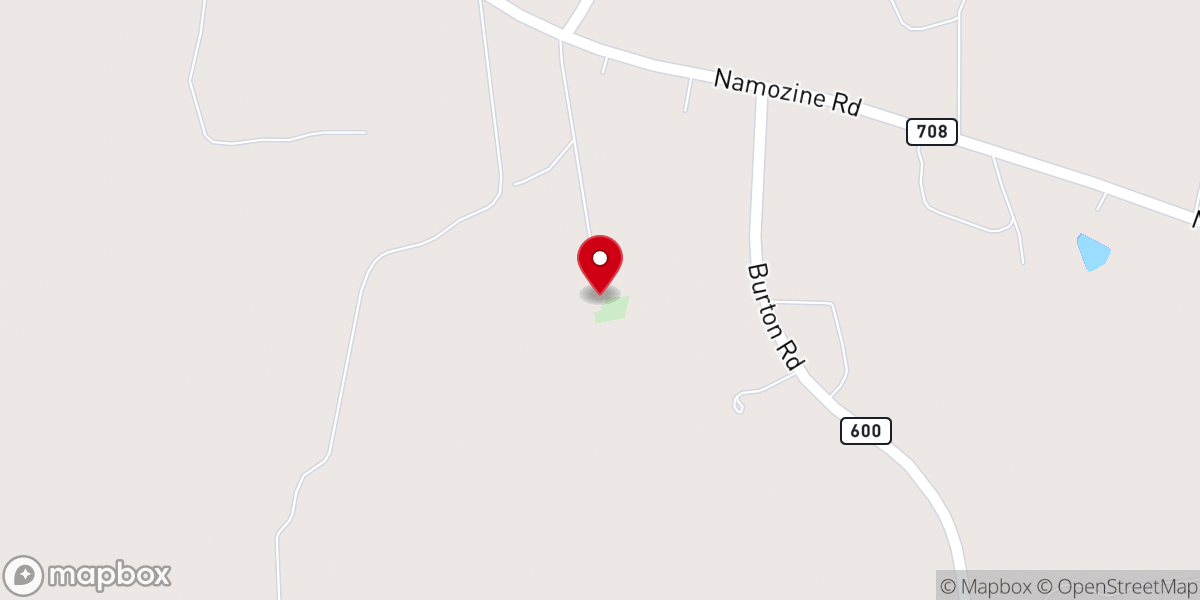 Map showing location of Mount Hope Baptist Church