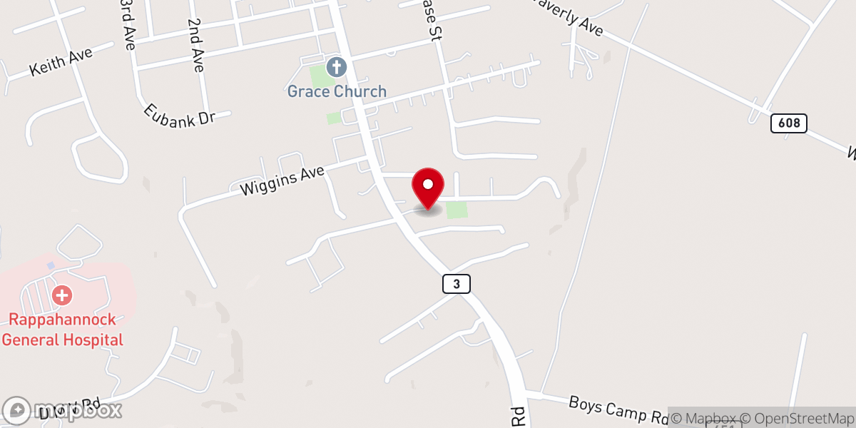 Map showing location of New Saint Johns Church