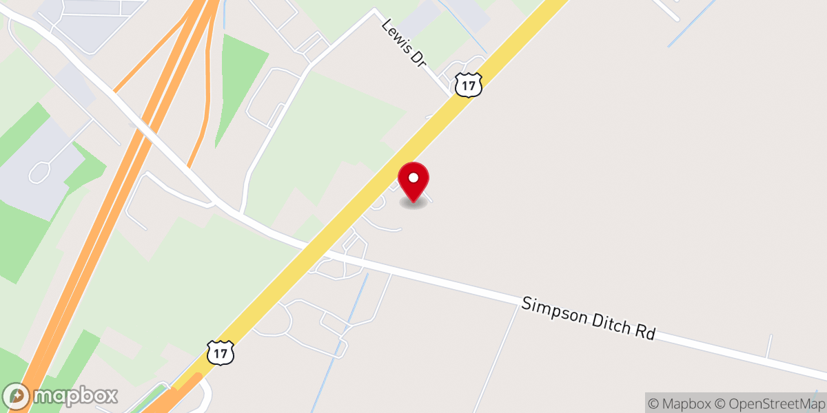 Map showing location of New Hope Christian Fellowship